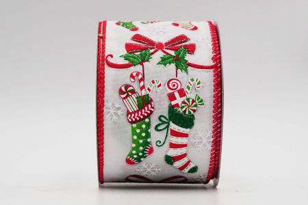 Рождественская декоративная лента_KF7344GC-1-7_белая